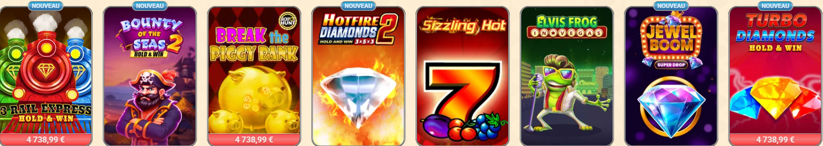 Jeux populaires Vegasino